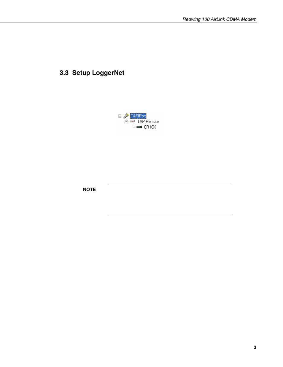 3 setup loggernet | Campbell Scientific Redwing100 CDMA Cellular Digital Modem User Manual | Page 7 / 14