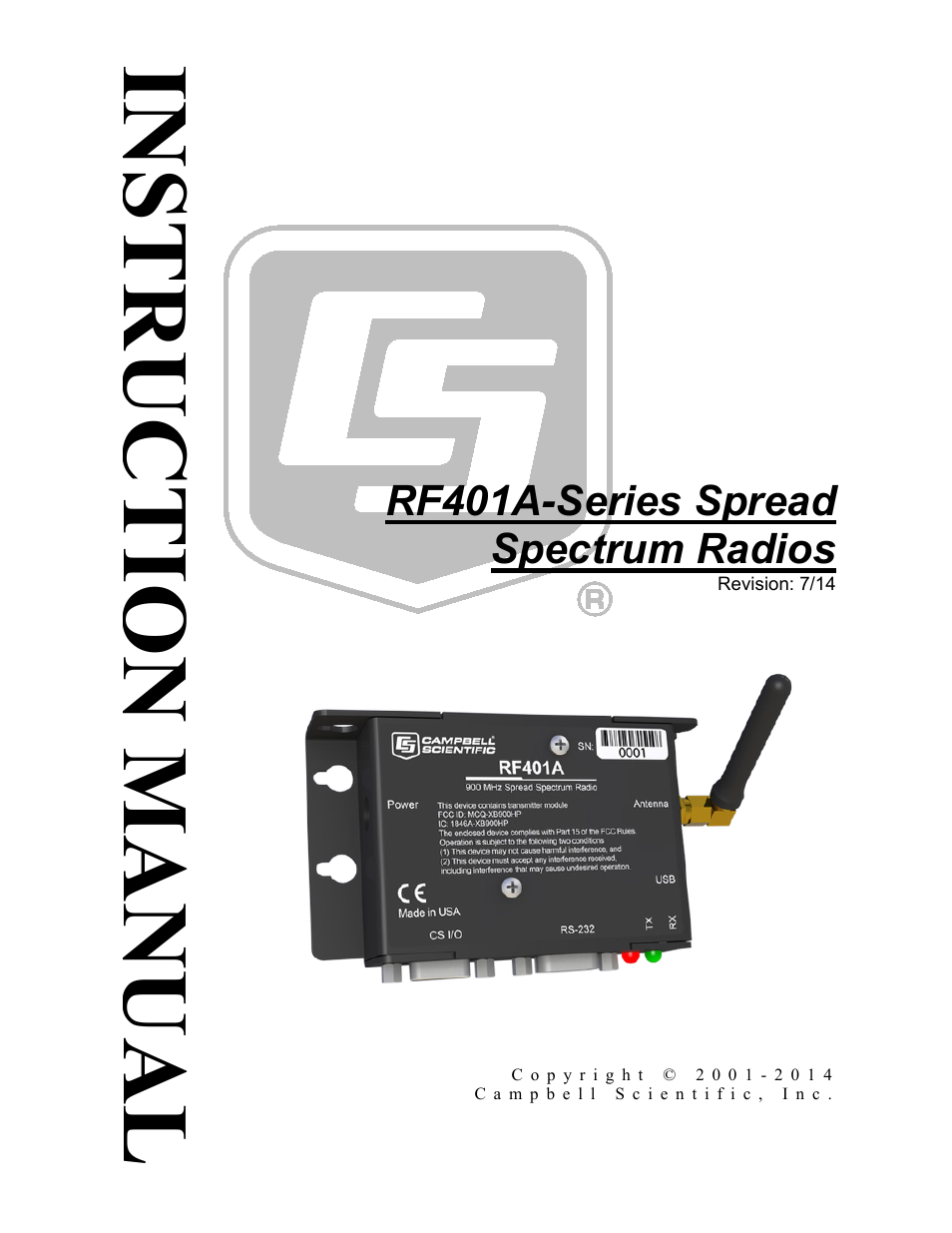 Campbell Scientific RF401A-Series Spread Spectrum Radios User Manual | 48 pages