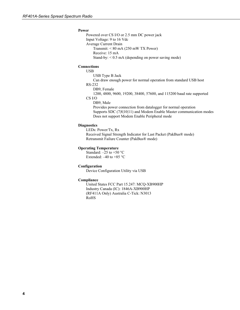 Campbell Scientific RF401A-Series Spread Spectrum Radios User Manual | Page 14 / 48