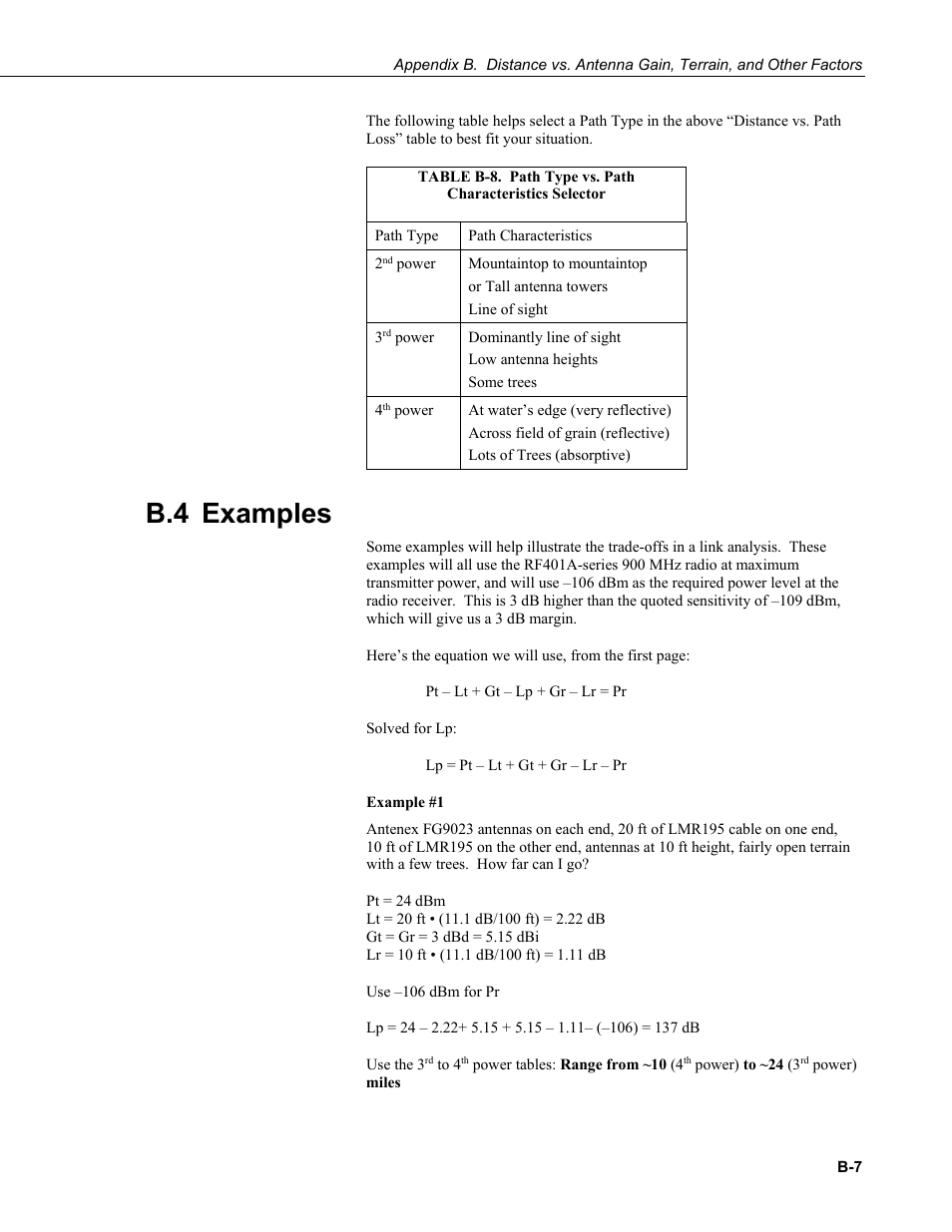B.4 examples | Campbell Scientific RF401A-Series Spread Spectrum Radios User Manual | Page 45 / 48