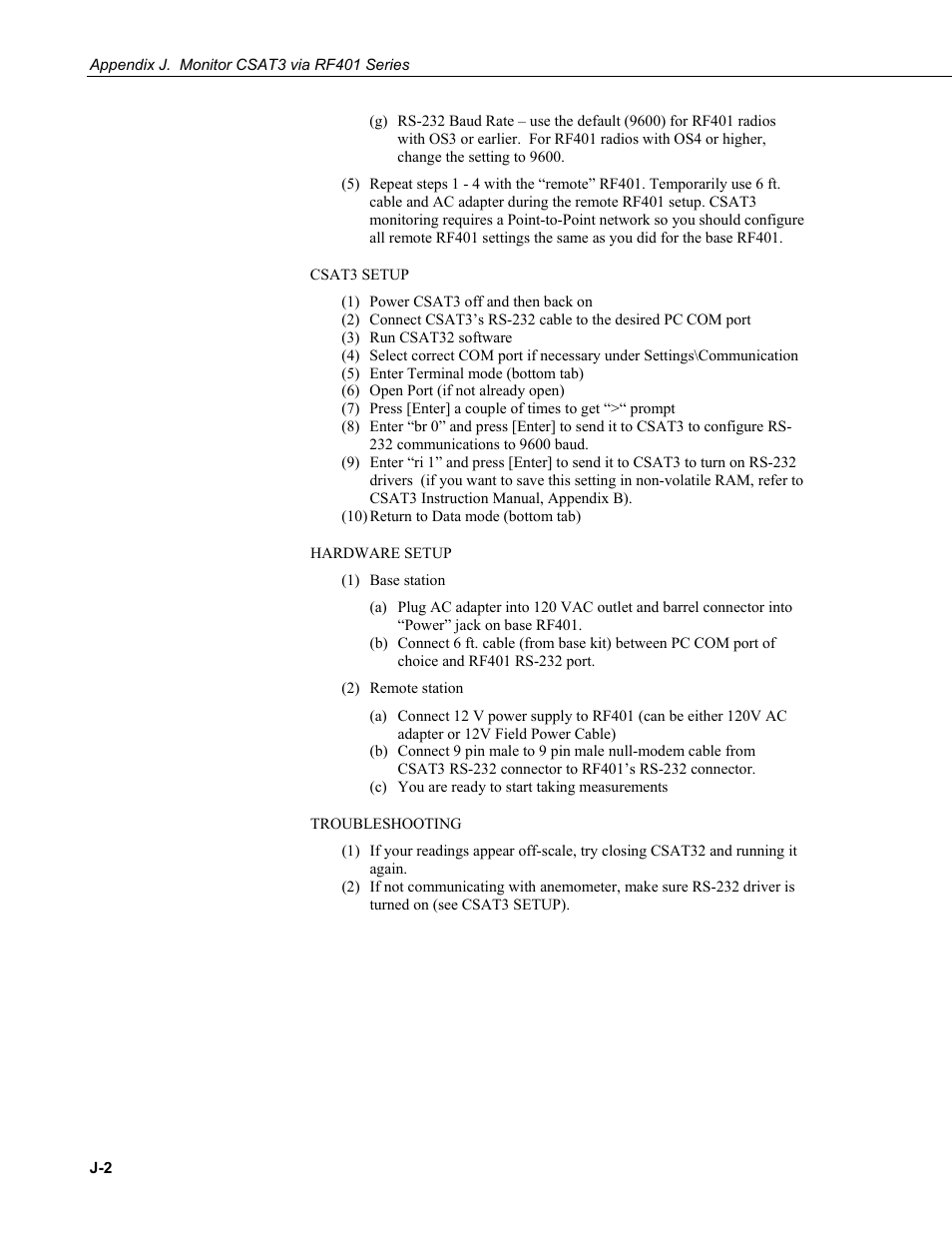 Campbell Scientific RF401-series and RF430-series Spread Spectrum Data Radios/Modems User Manual | Page 102 / 126