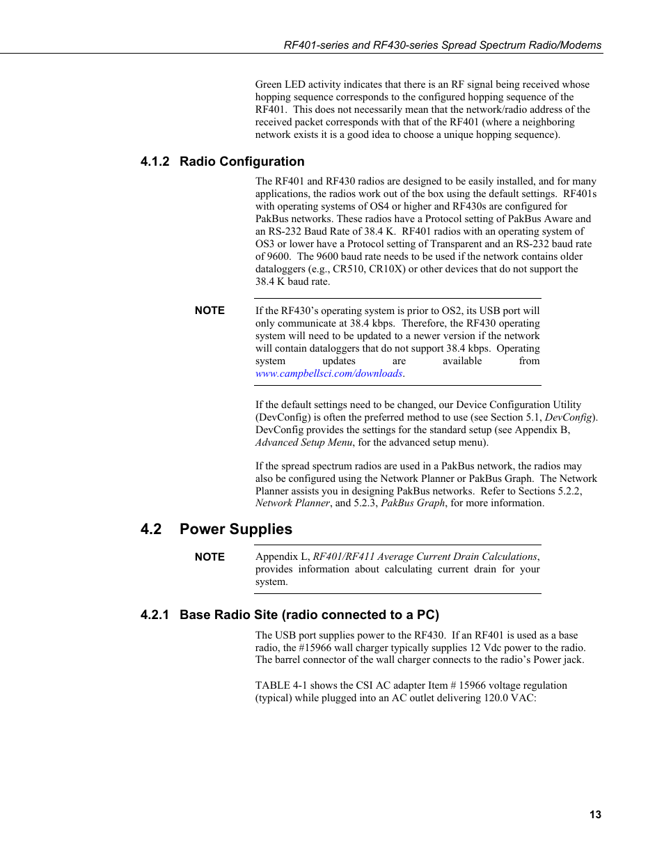 2 radio configuration, 2 power supplies, 1 base radio site (radio connected to a pc) | Radio configuration, Power supplies, Base radio site (radio connected to a pc) | Campbell Scientific RF401-series and RF430-series Spread Spectrum Data Radios/Modems User Manual | Page 25 / 126
