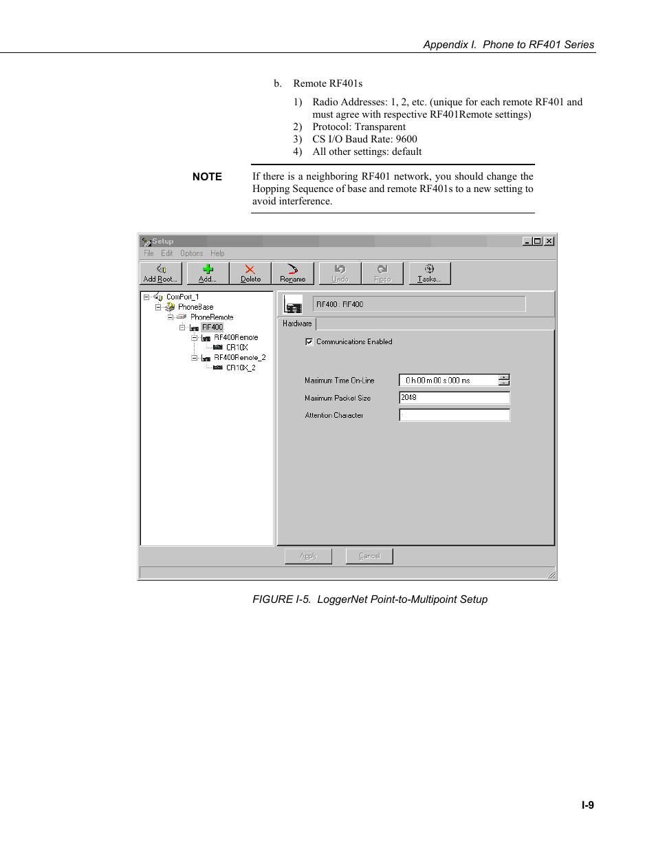 Campbell Scientific RF401-series and RF430-series Spread Spectrum Data Radios/Modems User Manual | Page 99 / 126