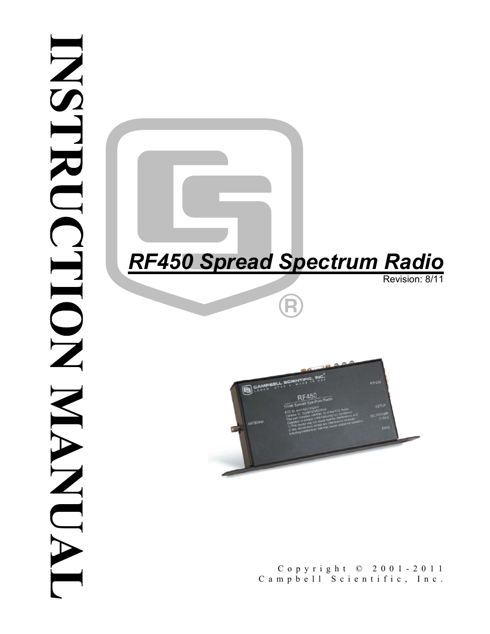 Campbell Scientific RF450 Spread Spectrum Radio User Manual | 42 pages