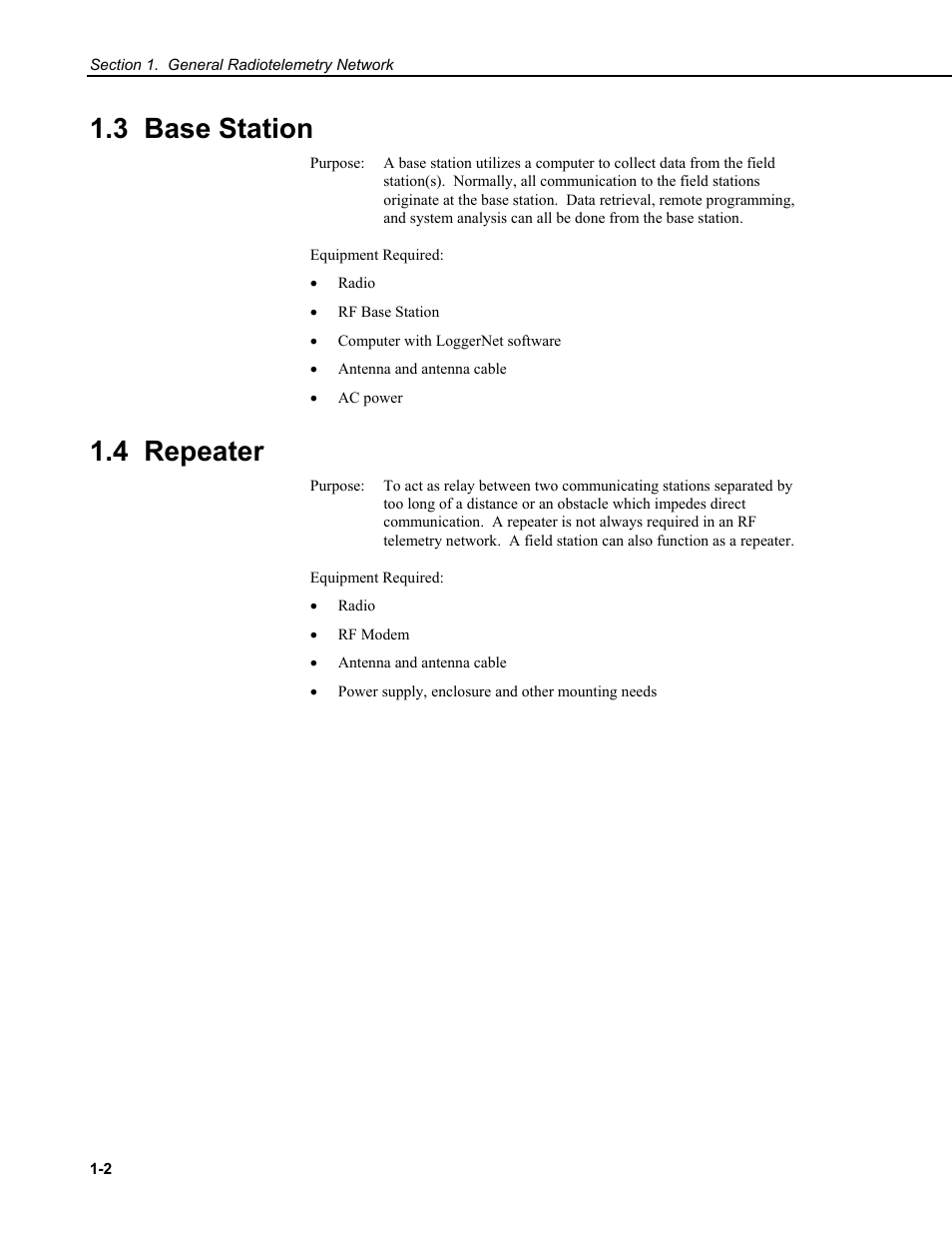 3 base station, 4 repeater | Campbell Scientific RF500M Radio Modem User Manual | Page 6 / 36