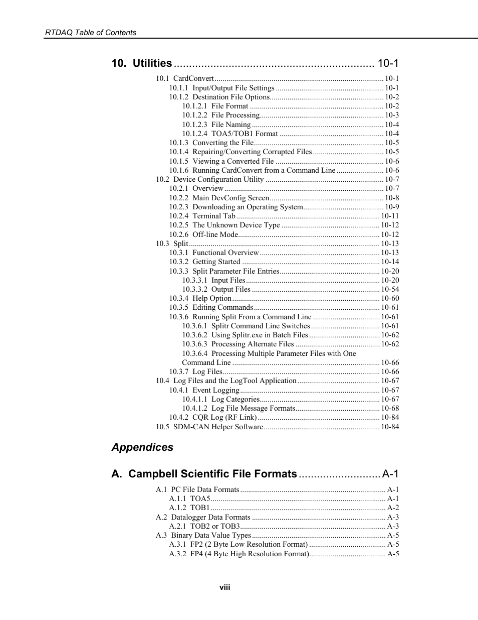 Utilities -1 | Campbell Scientific RTDAQ Software User Manual | Page 12 / 368