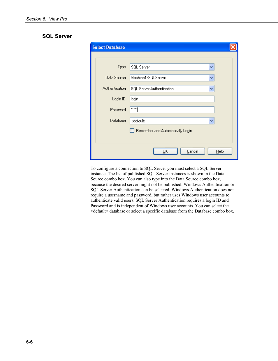Sql server | Campbell Scientific RTDAQ Software User Manual | Page 124 / 368