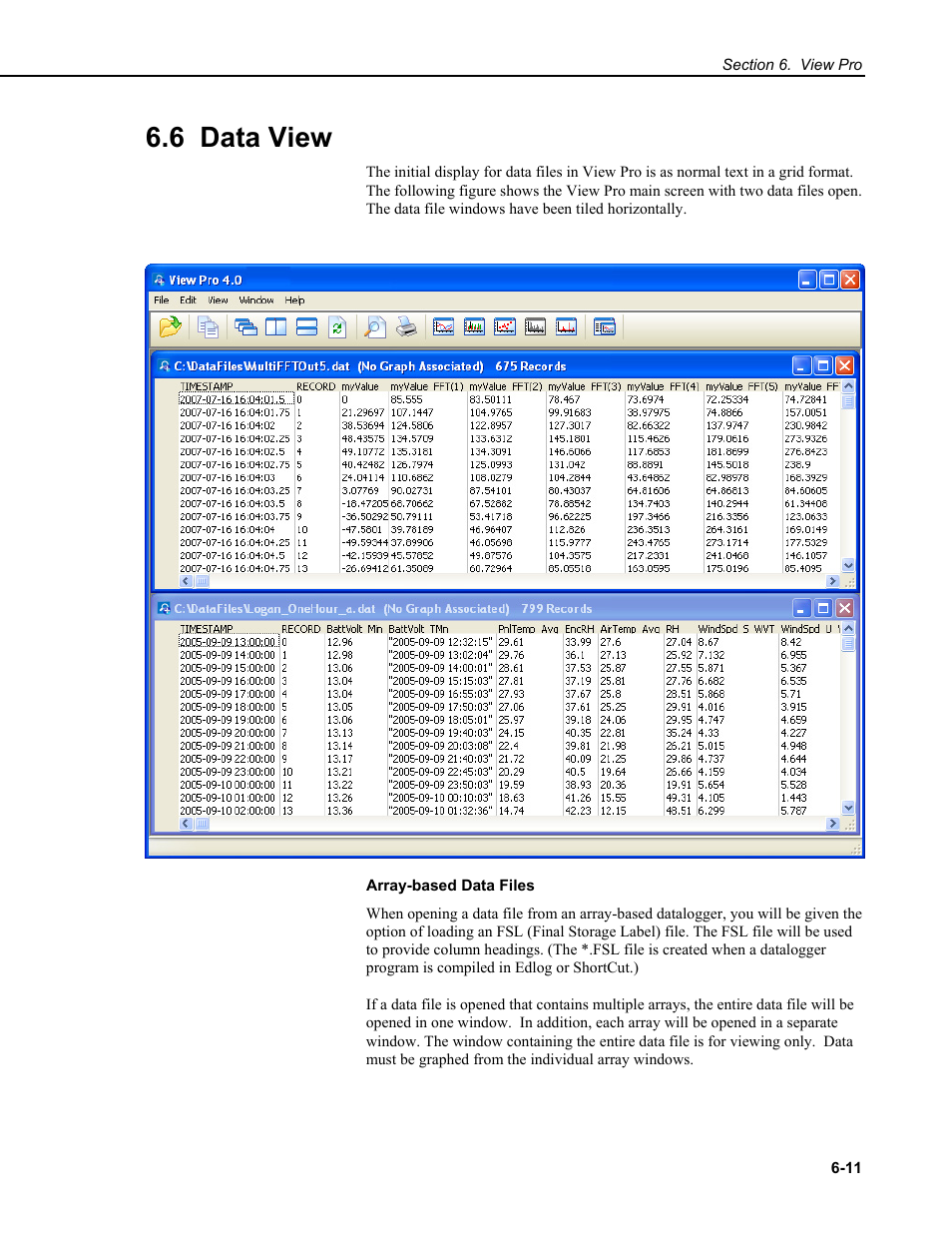 6 data view | Campbell Scientific RTDAQ Software User Manual | Page 129 / 368
