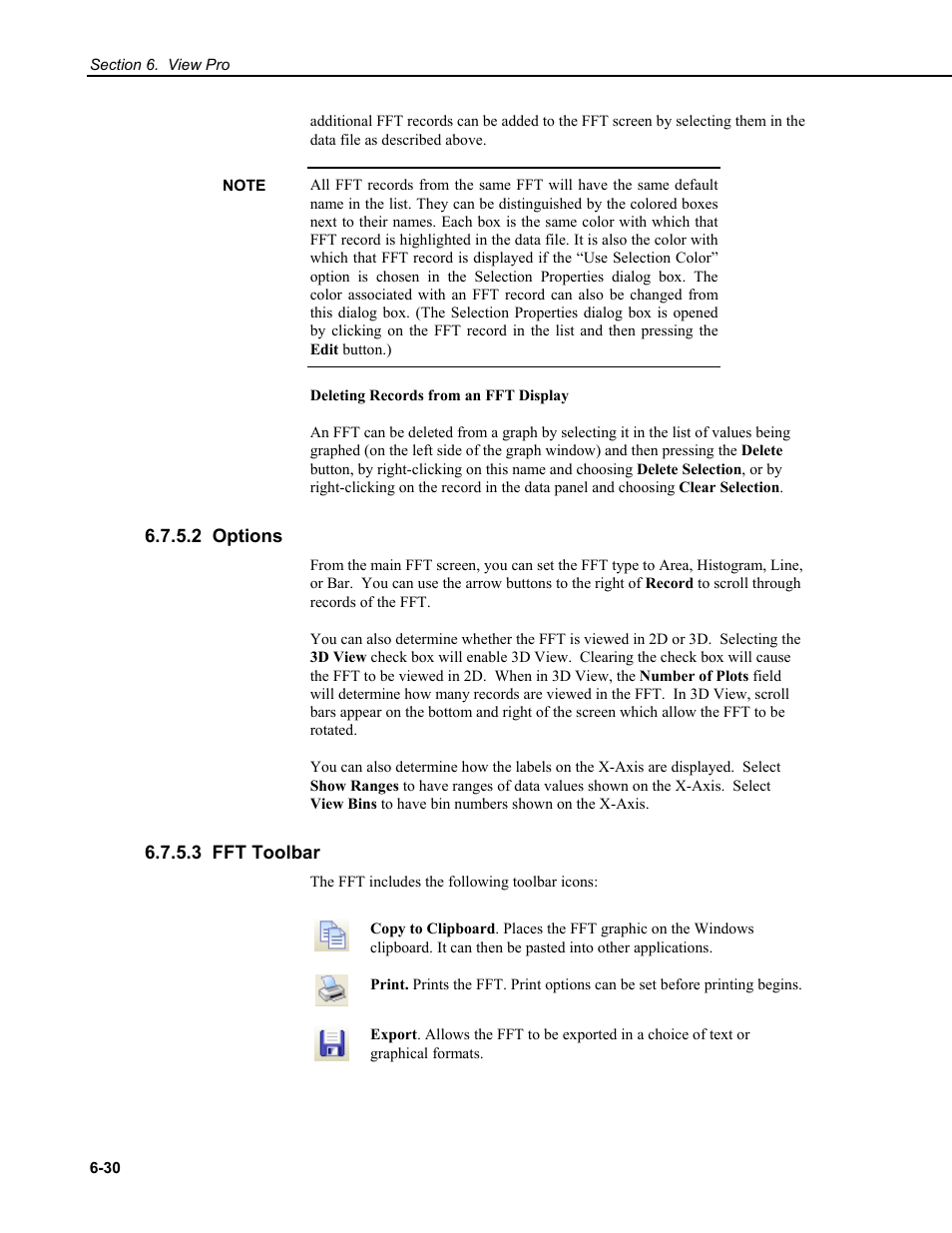 2 options, 3 fft toolbar | Campbell Scientific RTDAQ Software User Manual | Page 148 / 368