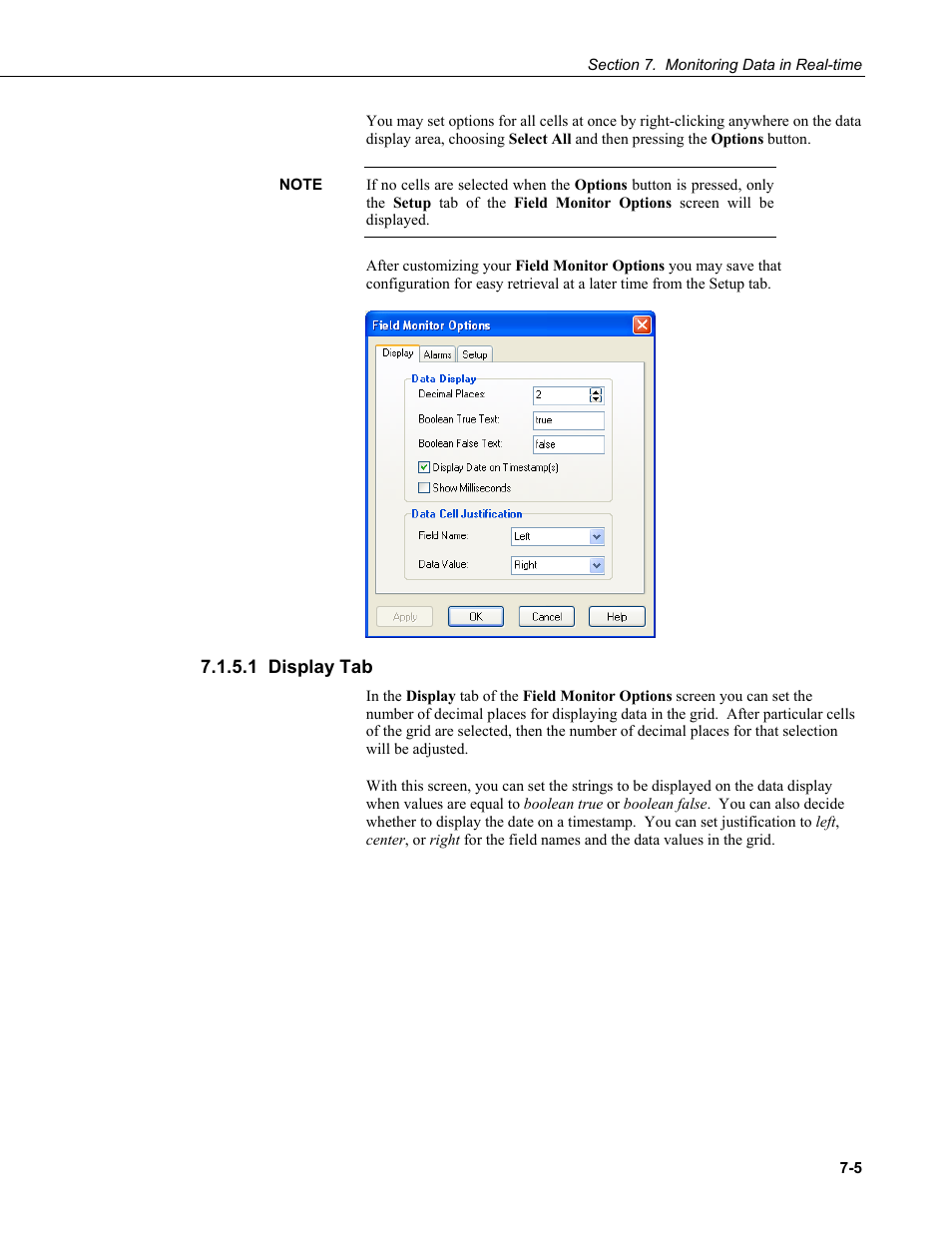 1 display tab | Campbell Scientific RTDAQ Software User Manual | Page 157 / 368