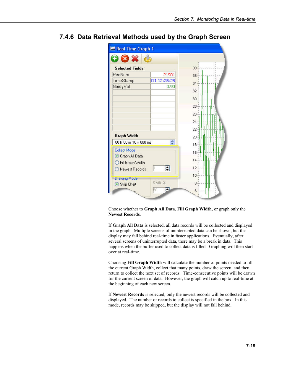 6 data retrieval methods used by the graph screen | Campbell Scientific RTDAQ Software User Manual | Page 171 / 368