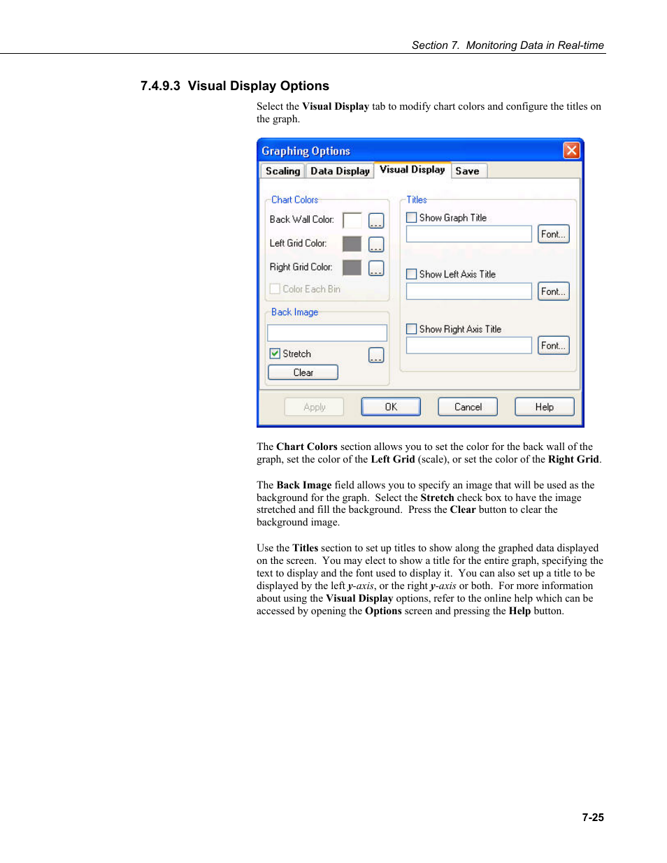 3 visual display options | Campbell Scientific RTDAQ Software User Manual | Page 177 / 368