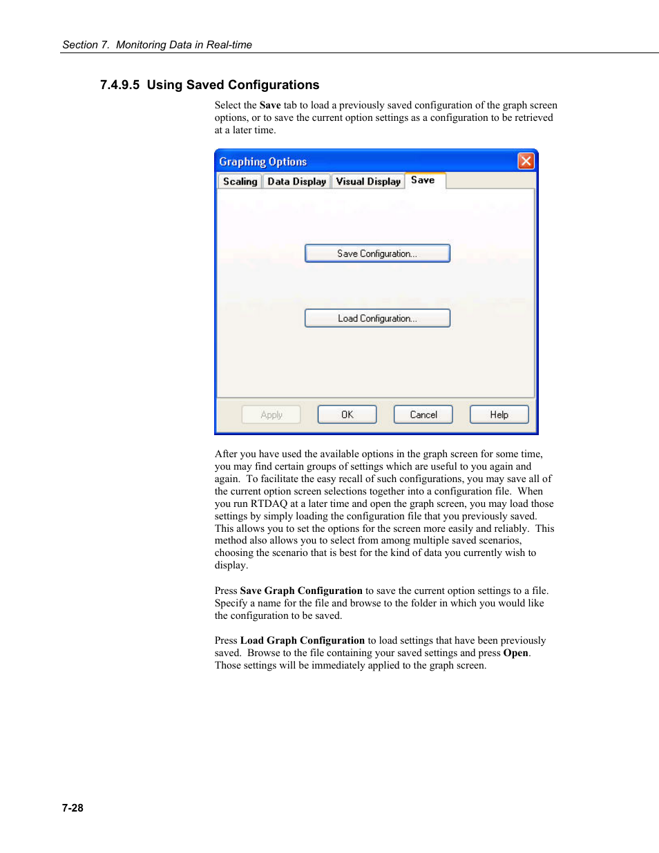 5 using saved configurations | Campbell Scientific RTDAQ Software User Manual | Page 180 / 368