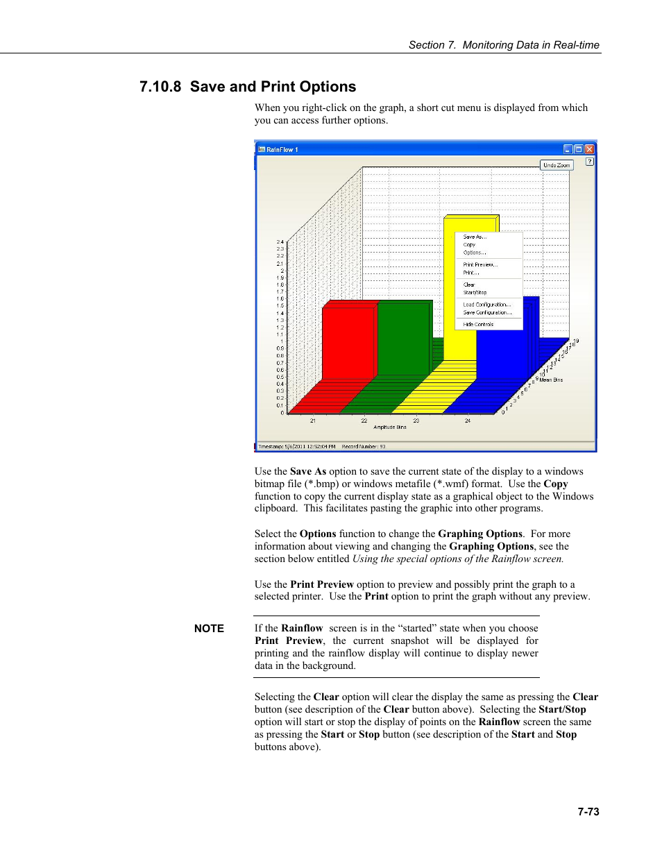 8 save and print options | Campbell Scientific RTDAQ Software User Manual | Page 225 / 368