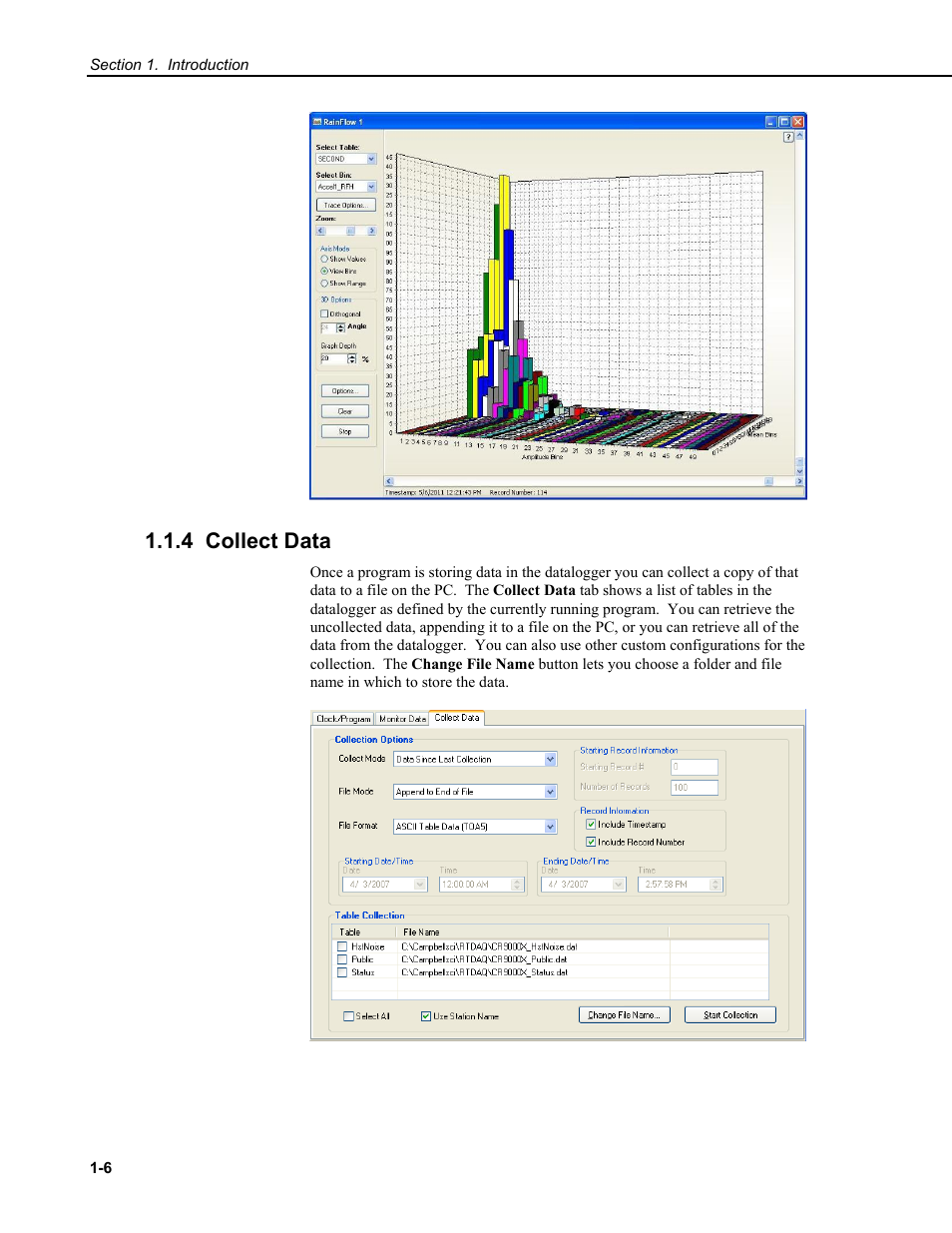 4 collect data | Campbell Scientific RTDAQ Software User Manual | Page 24 / 368