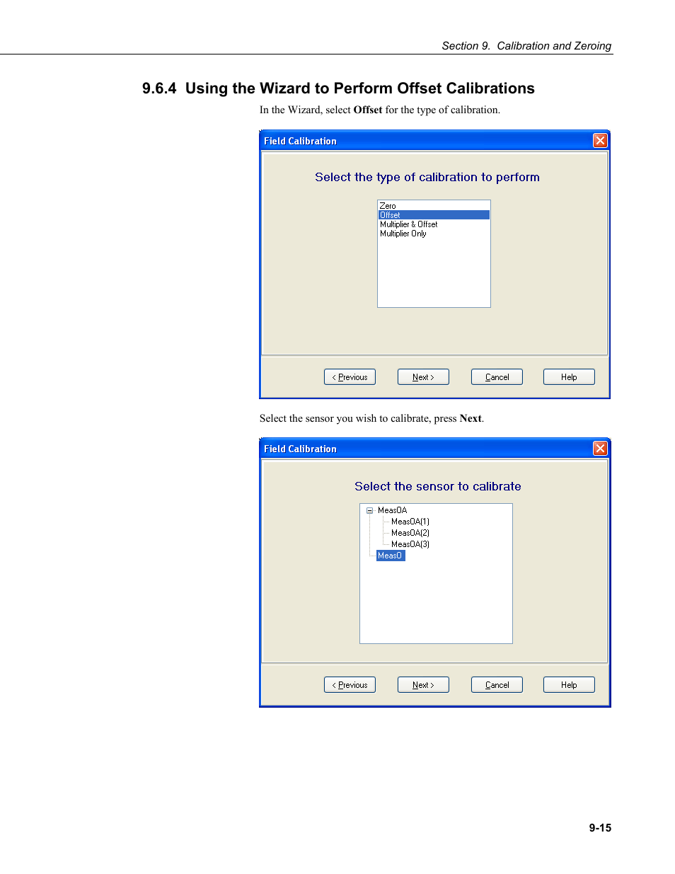 4 using the wizard to perform offset calibrations | Campbell Scientific RTDAQ Software User Manual | Page 269 / 368