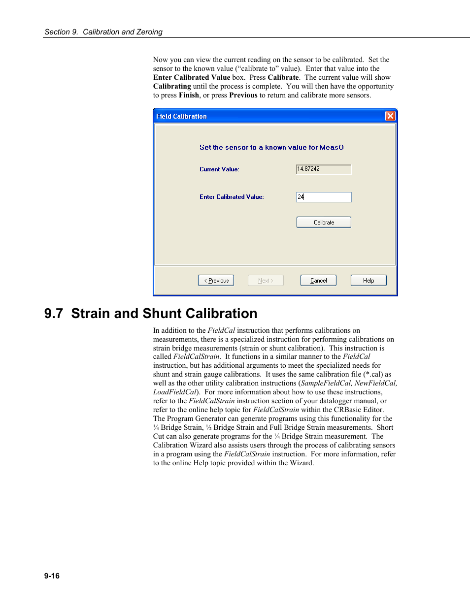 7 strain and shunt calibration | Campbell Scientific RTDAQ Software User Manual | Page 270 / 368