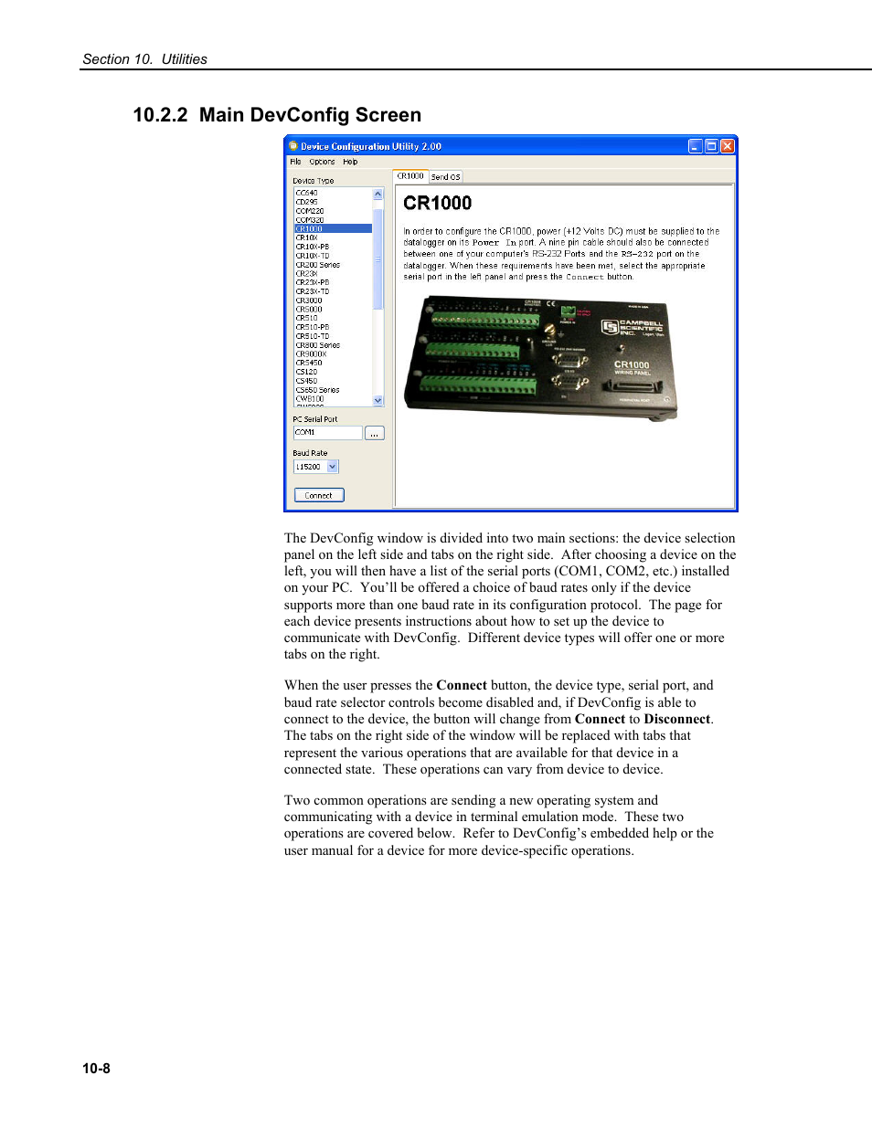 2 main devconfig screen | Campbell Scientific RTDAQ Software User Manual | Page 278 / 368