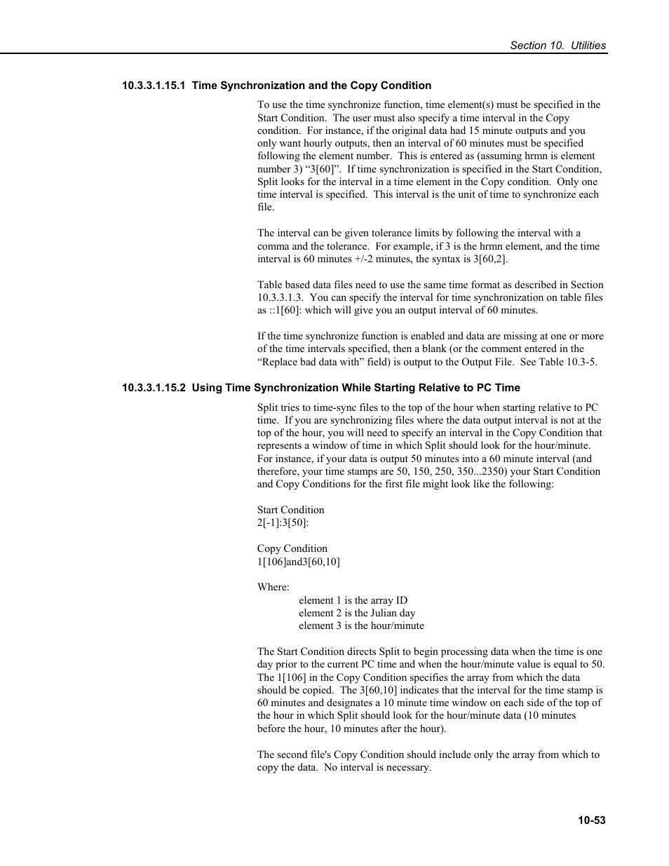 1 time synchronization and the copy condition | Campbell Scientific RTDAQ Software User Manual | Page 323 / 368