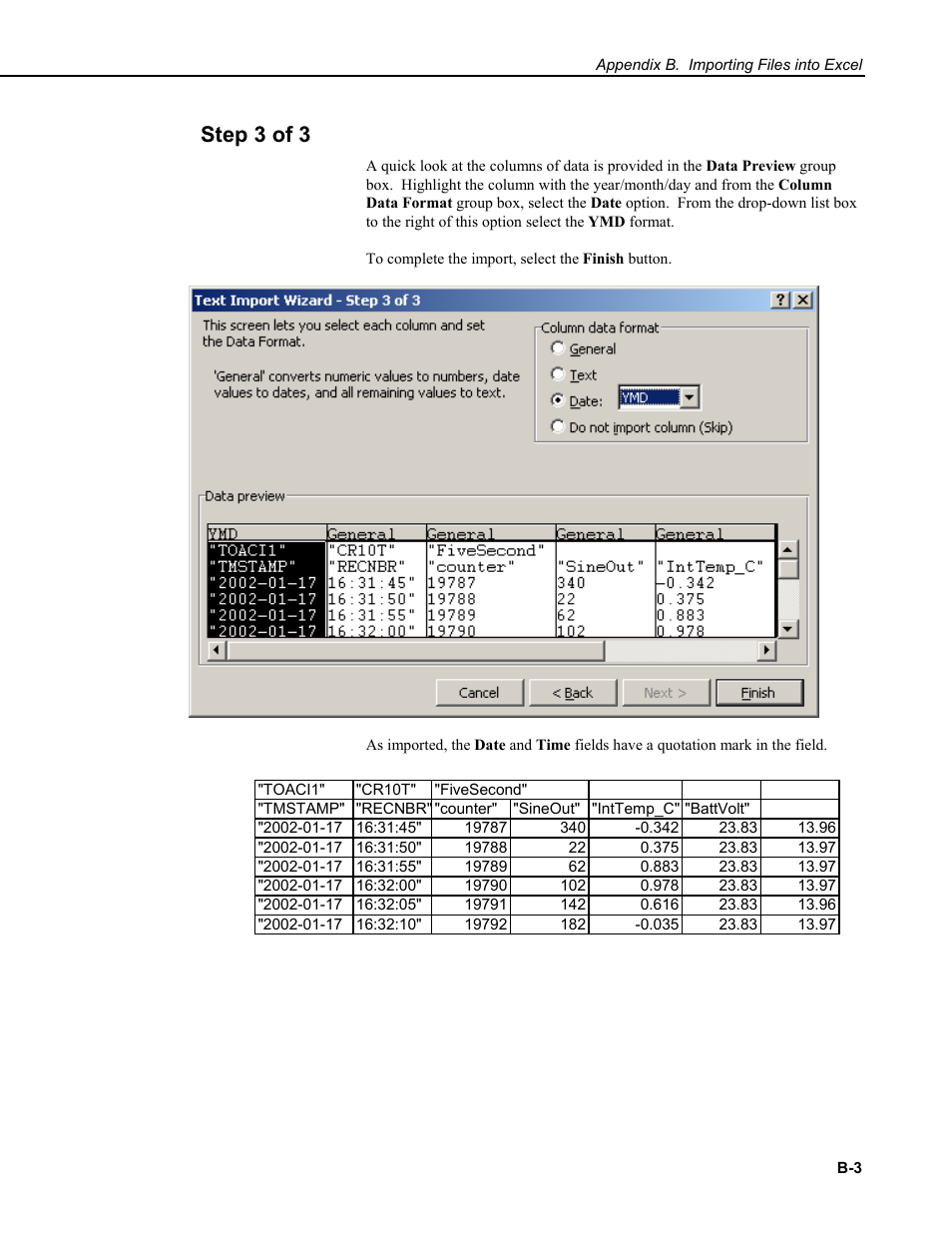 Step 3 of 3 | Campbell Scientific RTDAQ Software User Manual | Page 365 / 368