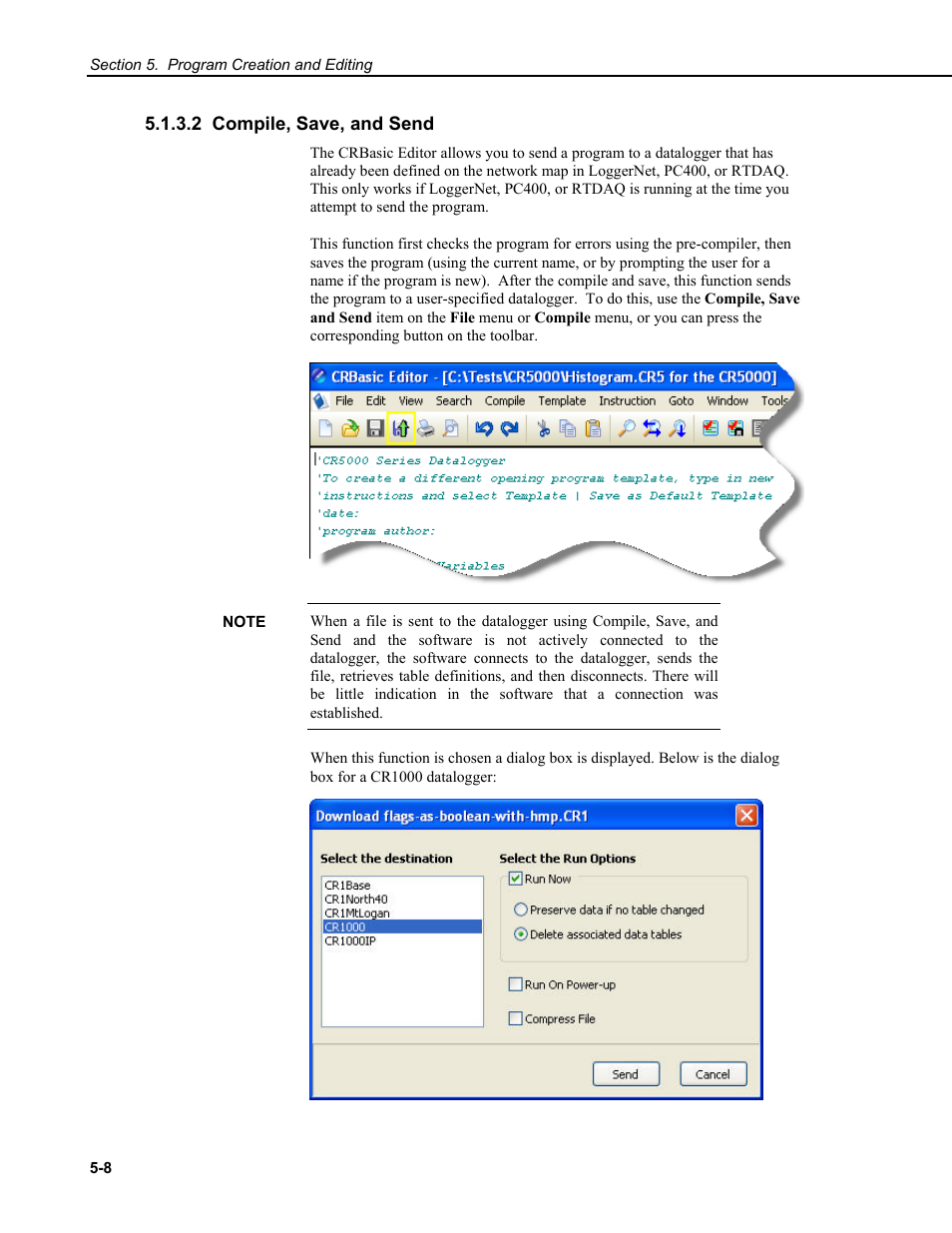 2 compile, save, and send | Campbell Scientific RTDAQ Software User Manual | Page 68 / 368