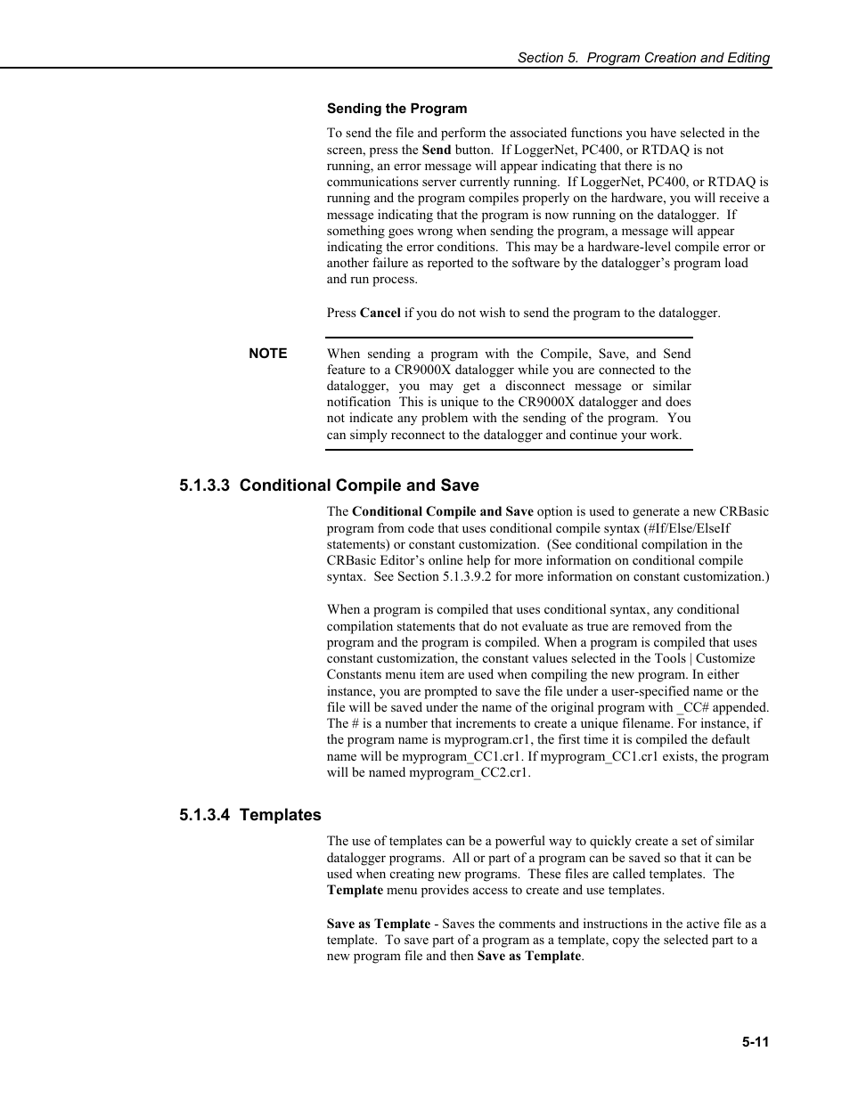 3 conditional compile and save, 4 templates | Campbell Scientific RTDAQ Software User Manual | Page 71 / 368