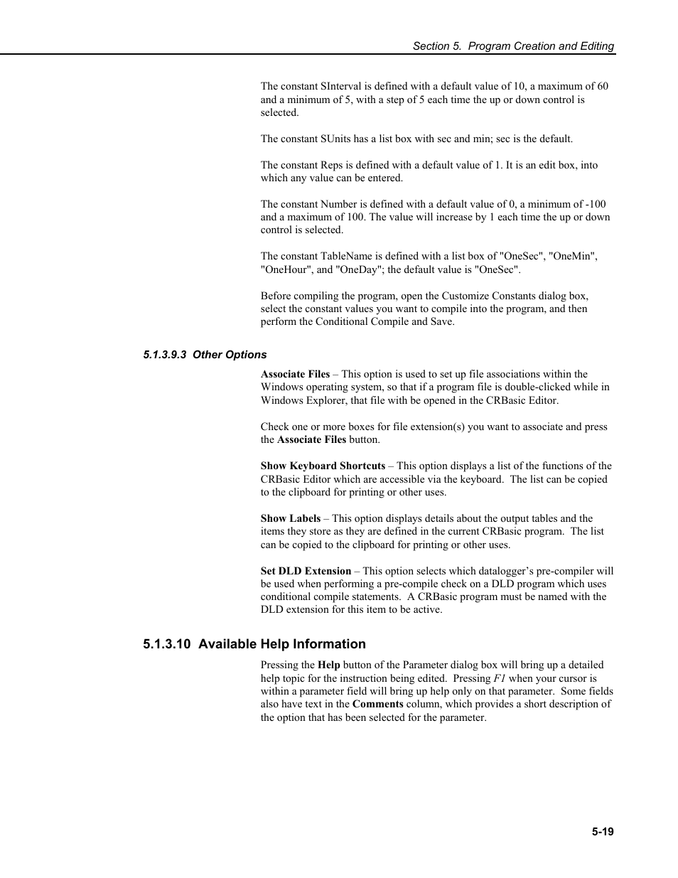 3 other options, 10 available help information | Campbell Scientific RTDAQ Software User Manual | Page 79 / 368