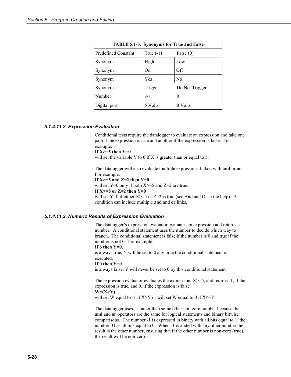 2 expression evaluation, 3 numeric results of expression evaluation | Campbell Scientific RTDAQ Software User Manual | Page 88 / 368
