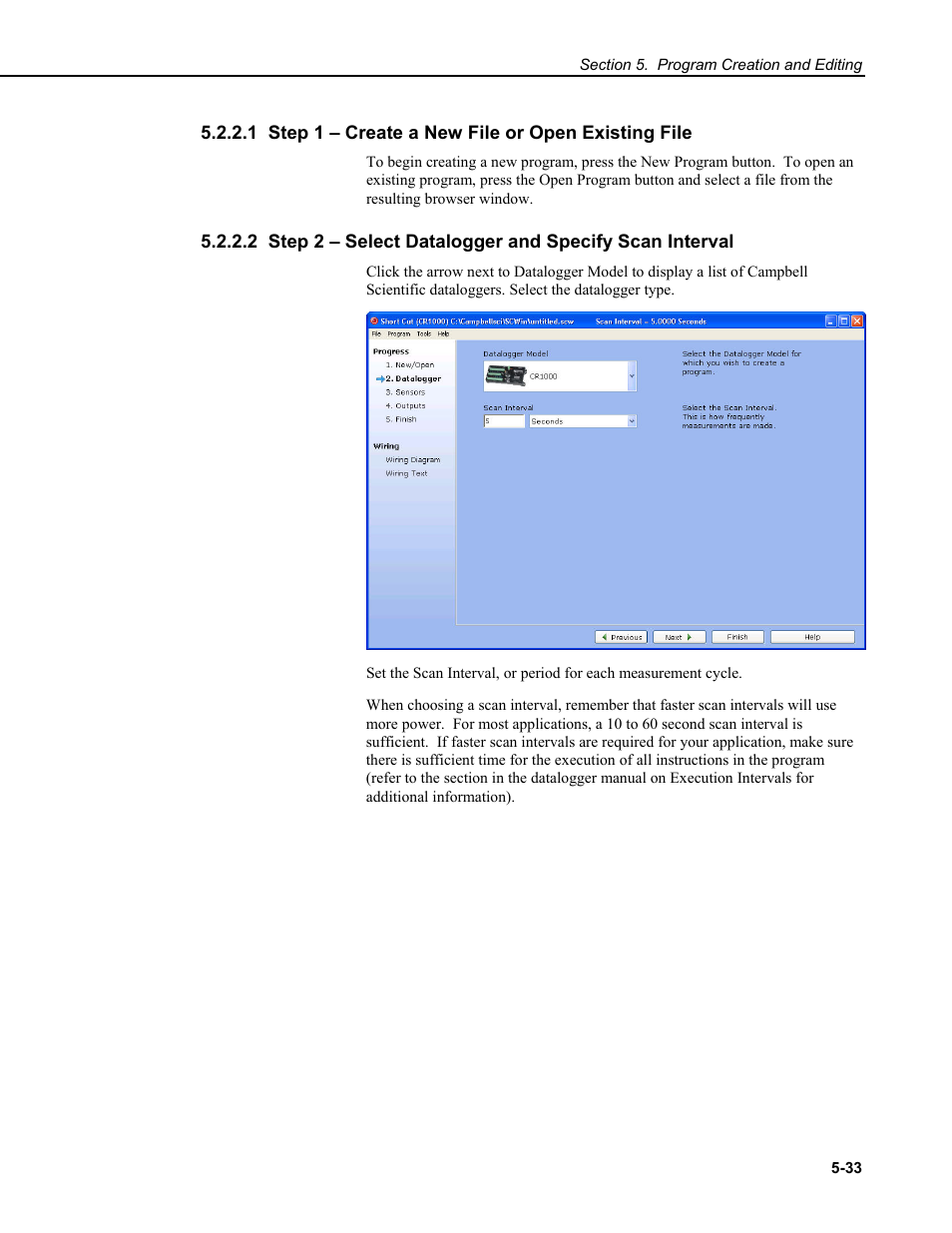 1 step 1 – create a new file or open existing file | Campbell Scientific RTDAQ Software User Manual | Page 93 / 368