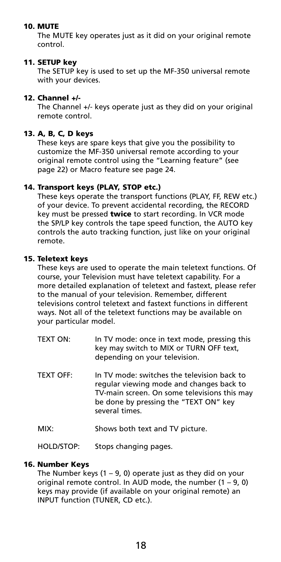 Aiwa MF-350 User Manual | Page 19 / 73