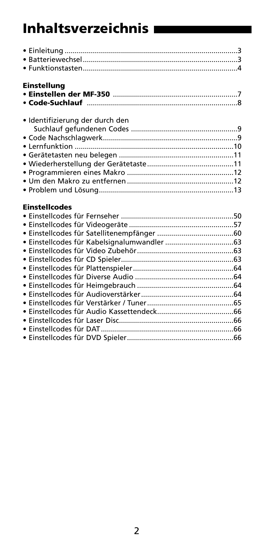 Aiwa MF-350 User Manual | Page 2 / 73