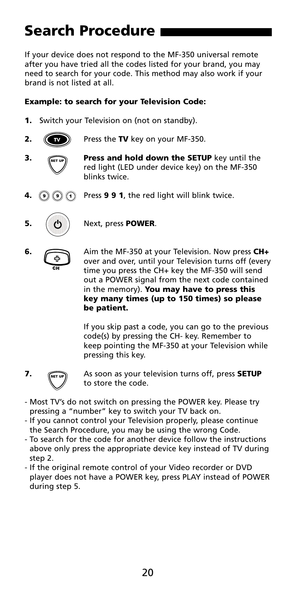 Search procedure | Aiwa MF-350 User Manual | Page 21 / 73