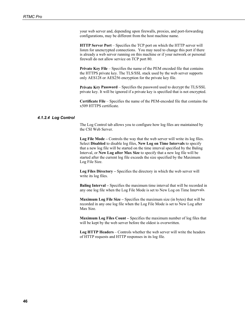 4 log control, Log control | Campbell Scientific RTMC Pro Real-Time Monitor and Control Professional Software User Manual | Page 52 / 76