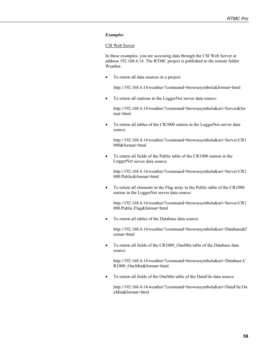 Campbell Scientific RTMC Pro Real-Time Monitor and Control Professional Software User Manual | Page 65 / 76