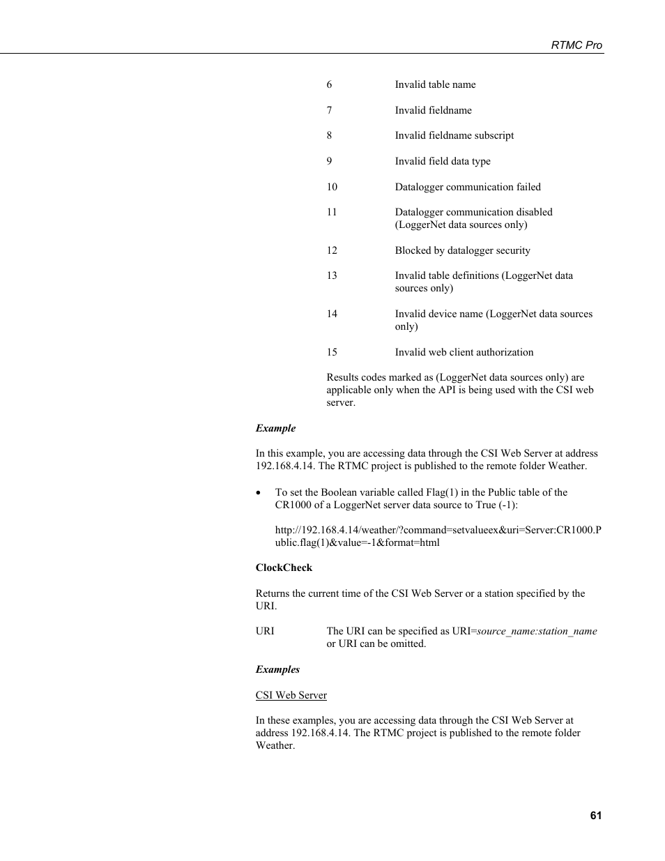 Campbell Scientific RTMC Pro Real-Time Monitor and Control Professional Software User Manual | Page 67 / 76