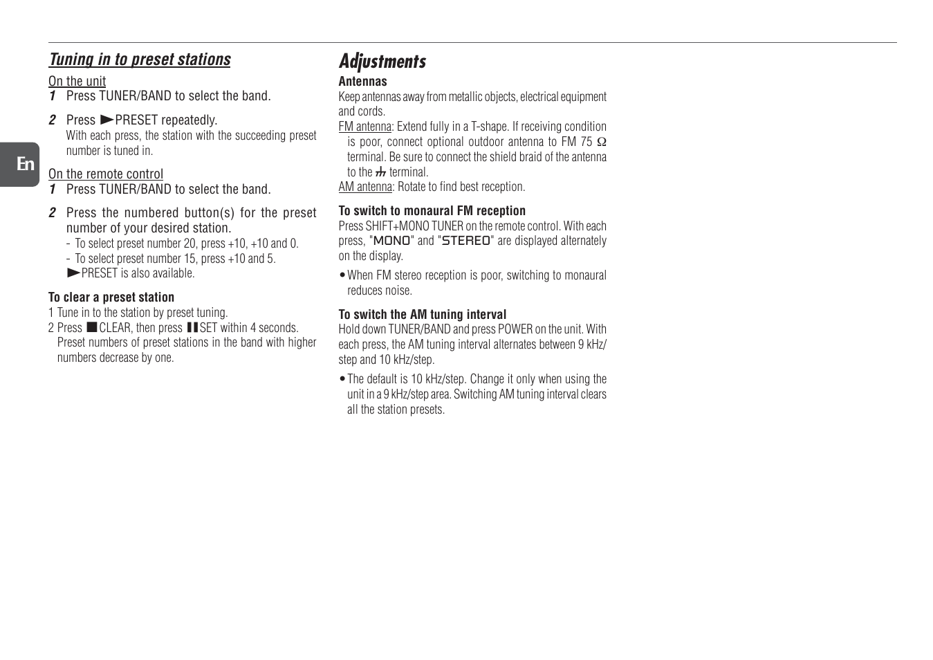 Adjustments, 26 en | Aiwa XR-DV700 User Manual | Page 26 / 40