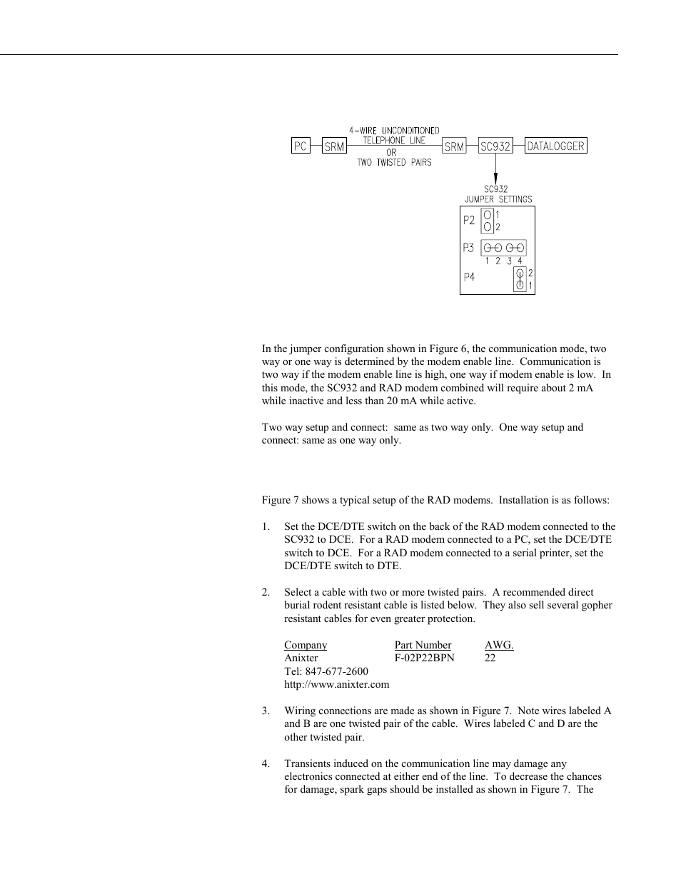 3 rad modem - two way or one way, 4 rad modem wiring and grounding | Campbell Scientific SC932 9-Pin to RS-232-DCE Interface User Manual | Page 13 / 16