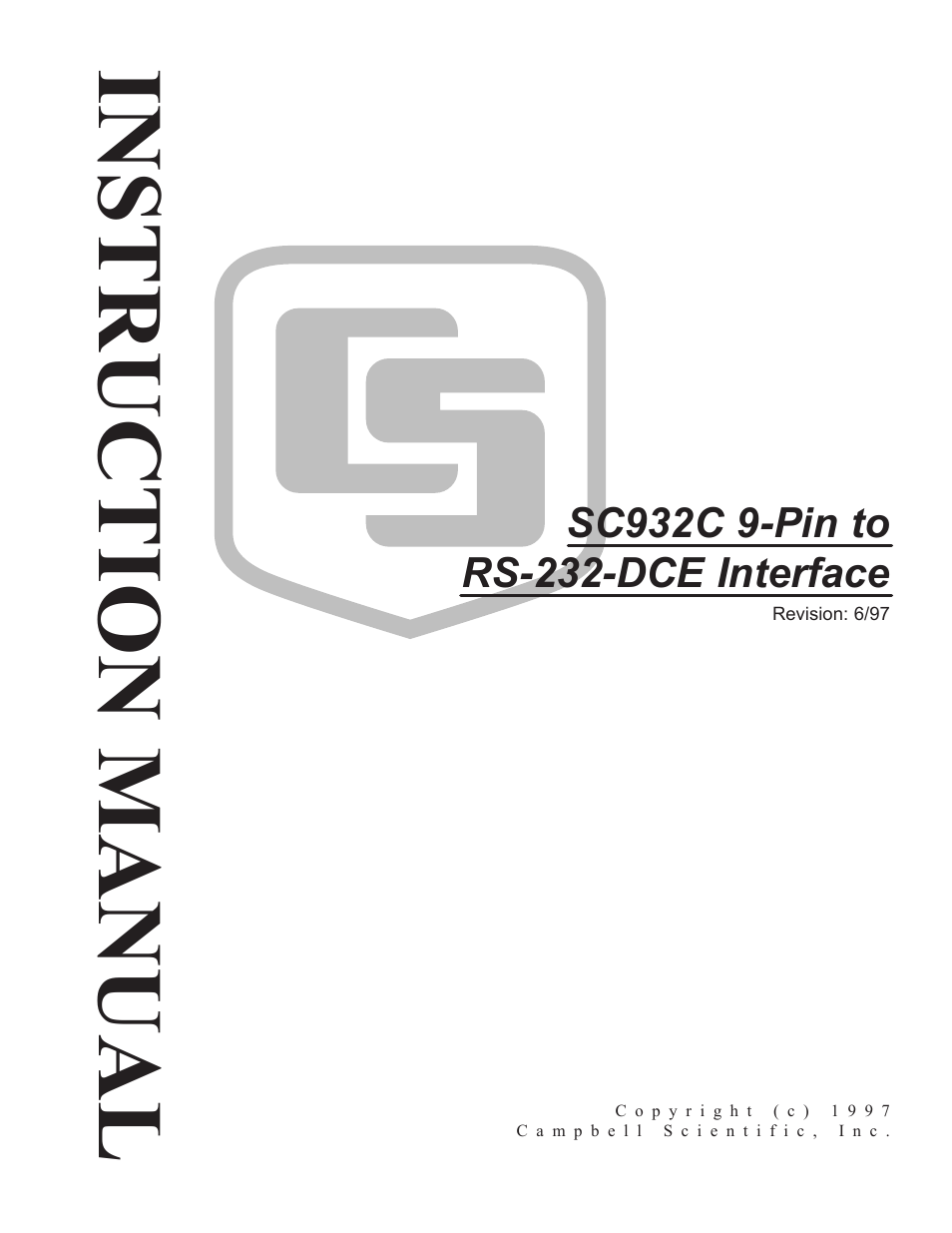 Campbell Scientific SC932C Interface User Manual | 14 pages