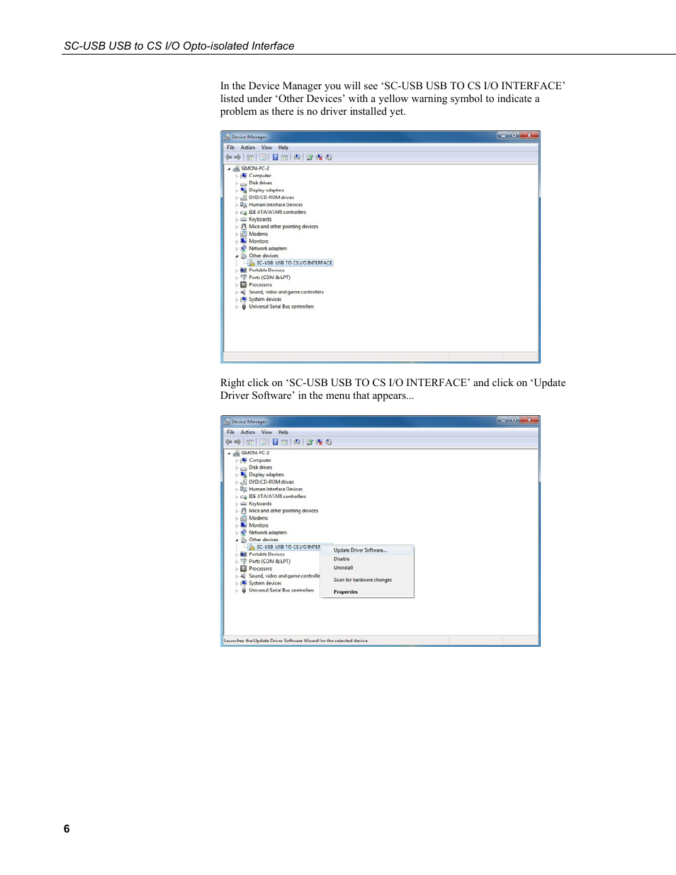 Campbell Scientific SC-USB USB to CS I/O Optically Isolated Interface User Manual | Page 12 / 36