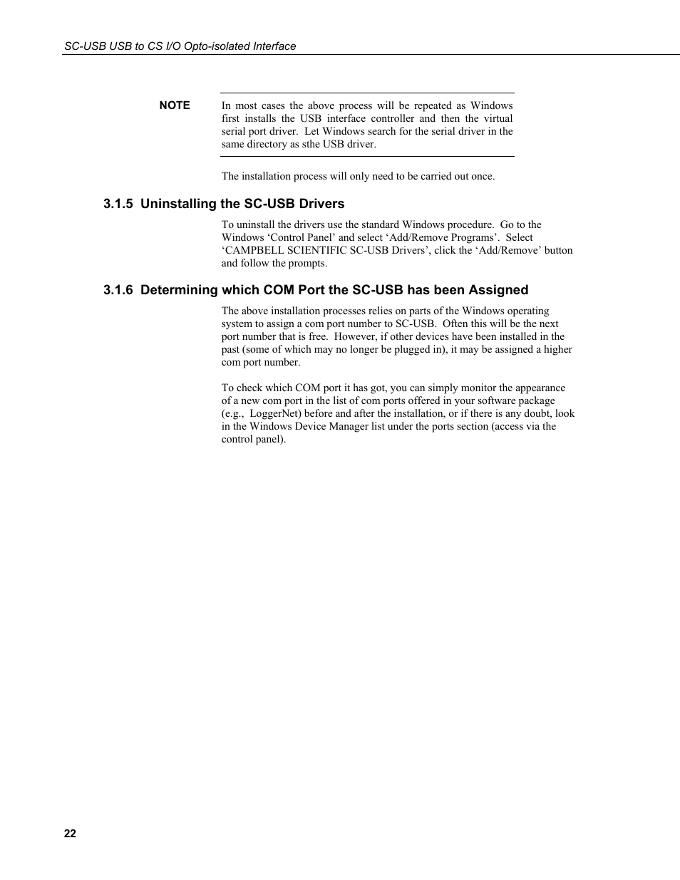 5 uninstalling the sc-usb drivers | Campbell Scientific SC-USB USB to CS I/O Optically Isolated Interface User Manual | Page 28 / 36