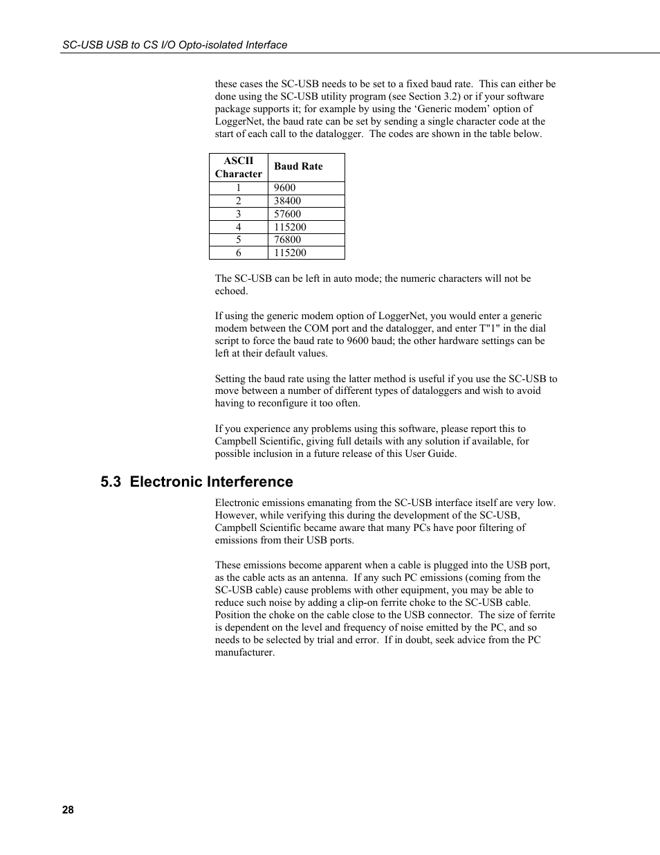 3 electronic interference | Campbell Scientific SC-USB USB to CS I/O Optically Isolated Interface User Manual | Page 34 / 36