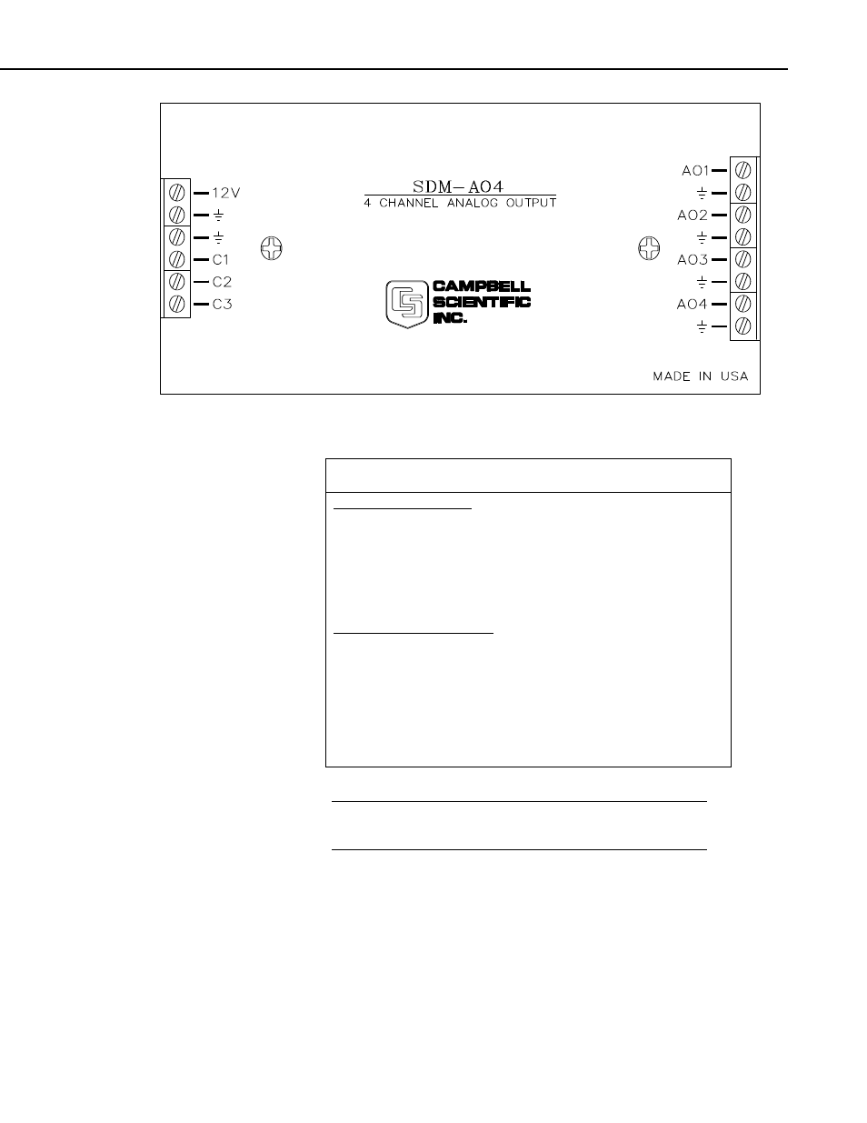 Addressing | Campbell Scientific SDM-AO4 4-Channel Continuous Analog Output Module User Manual | Page 7 / 18