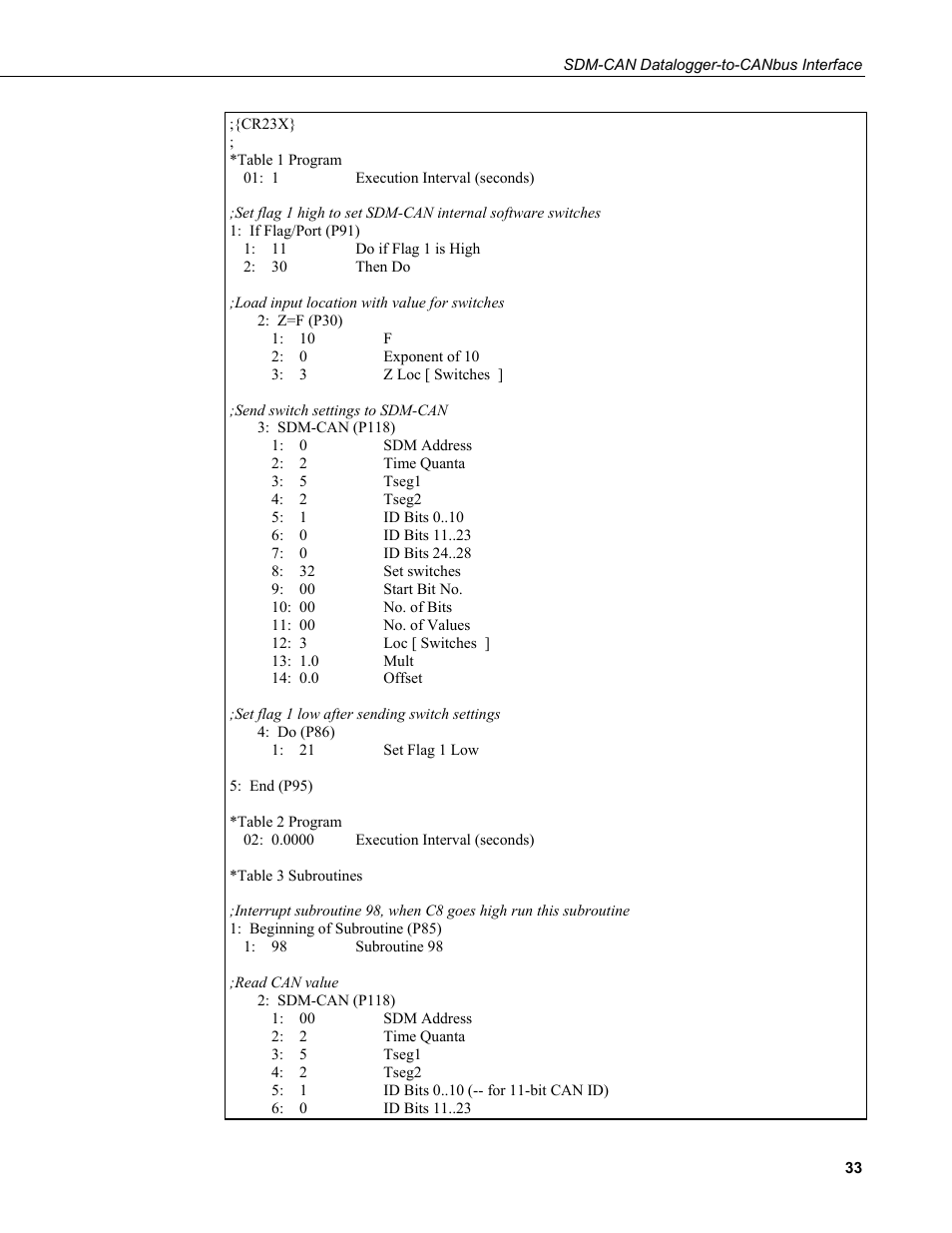 Campbell Scientific SDM-CAN Datalogger to CANbus Interface User Manual | Page 41 / 76