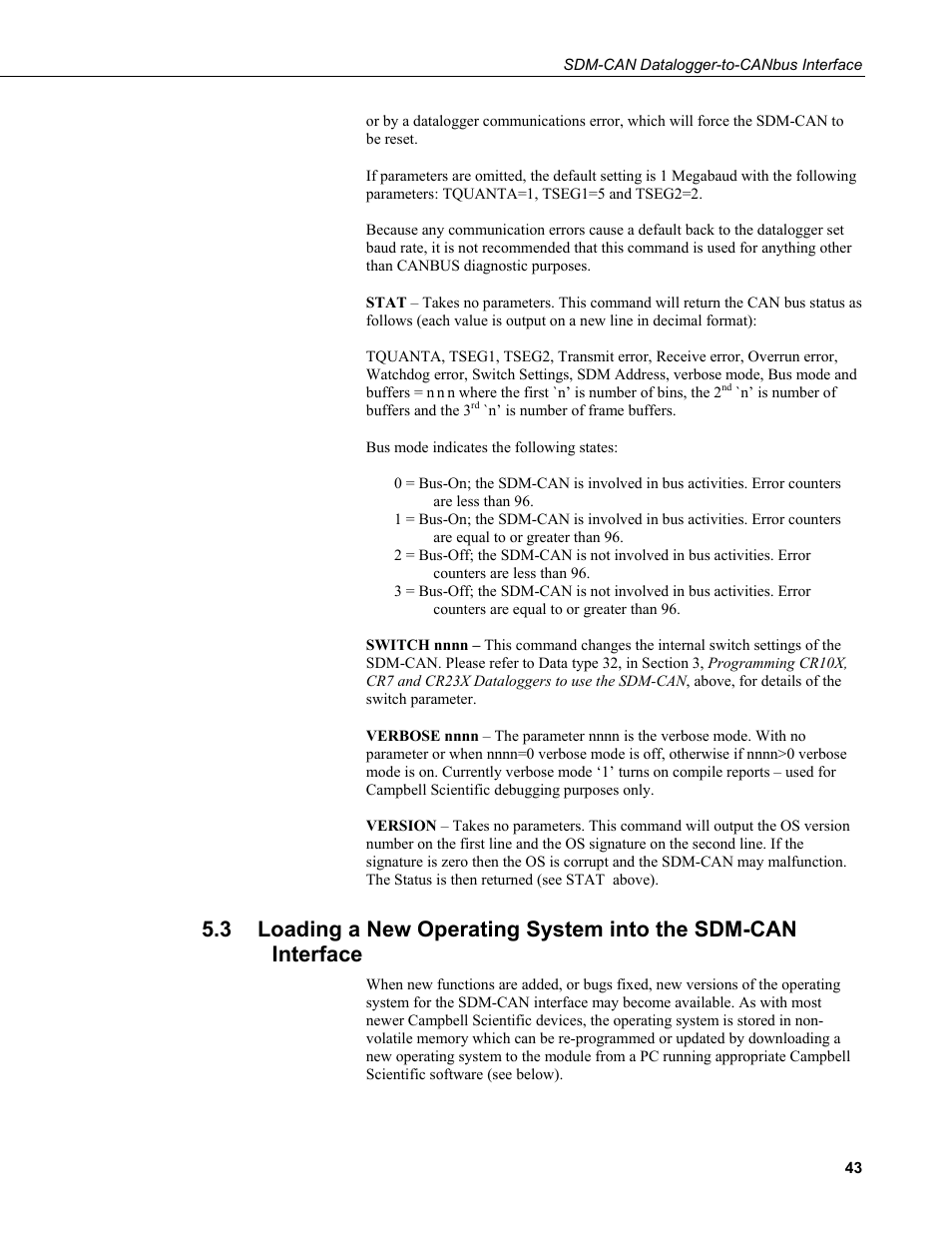 Campbell Scientific SDM-CAN Datalogger to CANbus Interface User Manual | Page 51 / 76