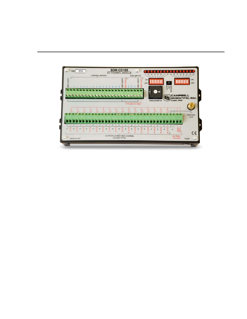 Sdm-cd16s 16 channel solid state dc control module, Function | Campbell Scientific SDM-CD16S 16-Channel Solid State DC Relay Controller Module User Manual | Page 5 / 30