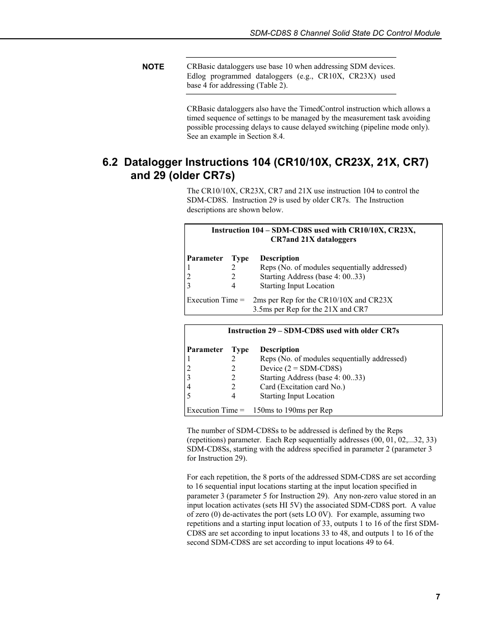 Campbell Scientific SDM-CD8S 8 Channel Solid State DC Control Module User Manual | Page 13 / 32