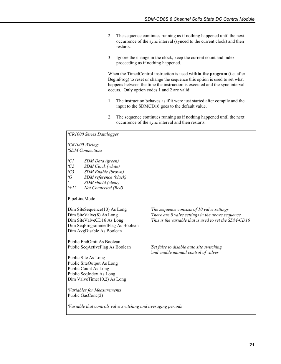 Campbell Scientific SDM-CD8S 8 Channel Solid State DC Control Module User Manual | Page 27 / 32