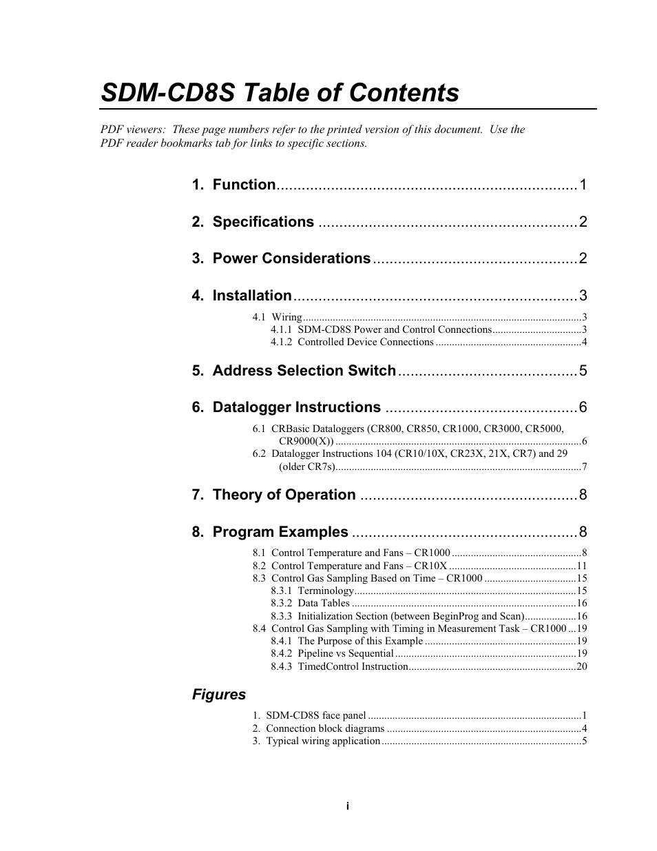 Campbell Scientific SDM-CD8S 8 Channel Solid State DC Control Module User Manual | Page 5 / 32