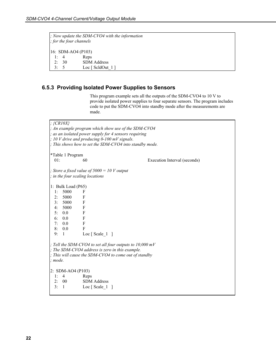 3 providing isolated power supplies to sensors | Campbell Scientific SDM-CVO4 4-Channel Current/Voltage Output Module User Manual | Page 26 / 30