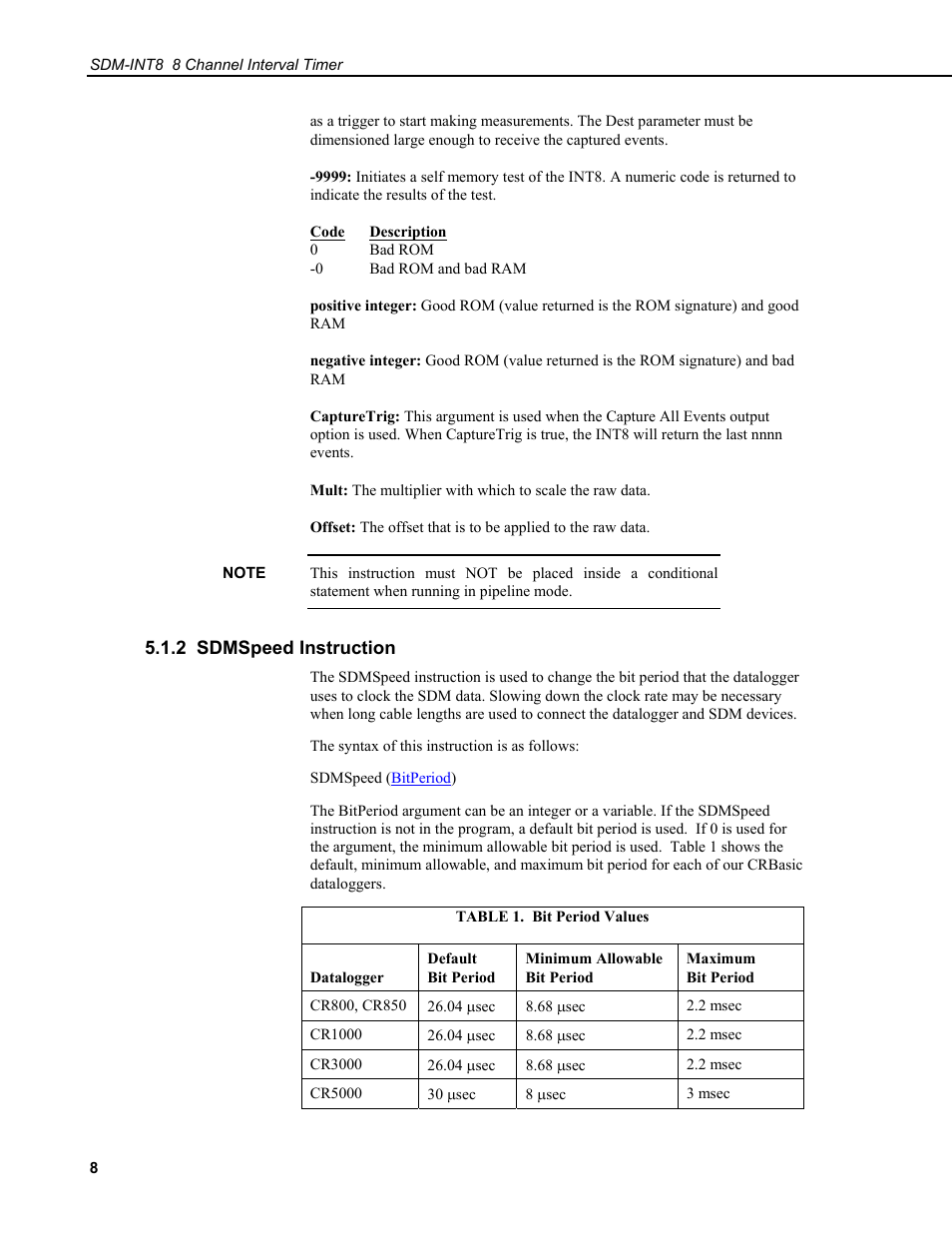 2 sdmspeed instruction | Campbell Scientific SDM-INT8 8-Channel Interval Timer User Manual | Page 14 / 42